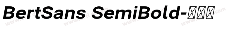 BertSans SemiBold字体转换
